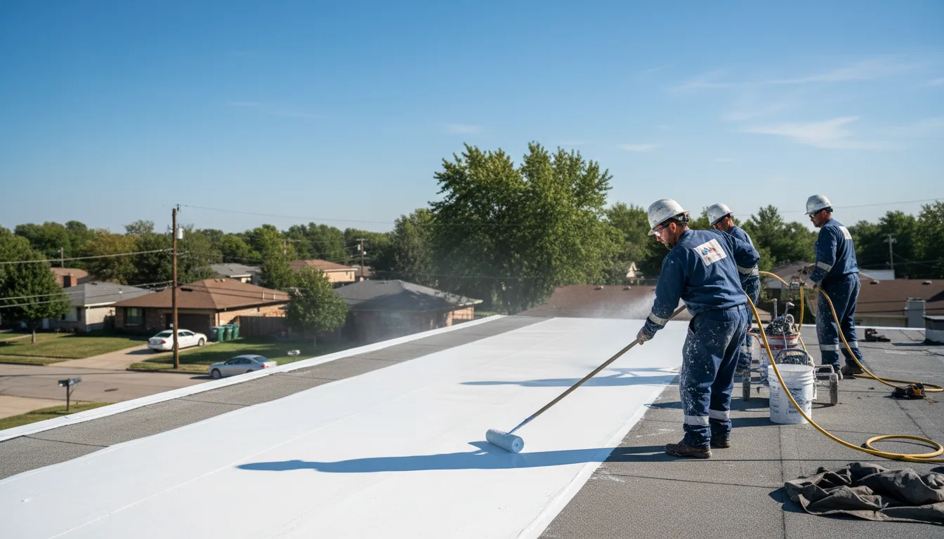 Commercial roof coating in Stow, MA near me
